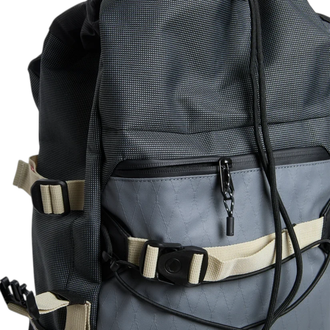 Sac à dos technique Born2ride Volcom Peakstone gris en polyester avec sangles de compression et poches zippées