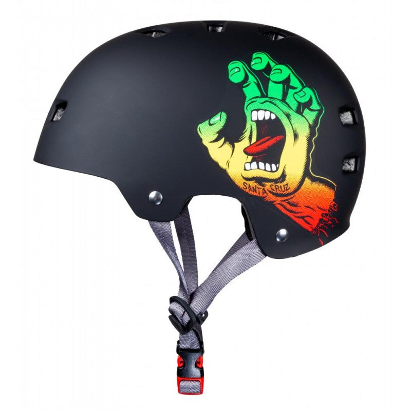 Bullet Helmet Santa Cruz Screaming Hand Rasta