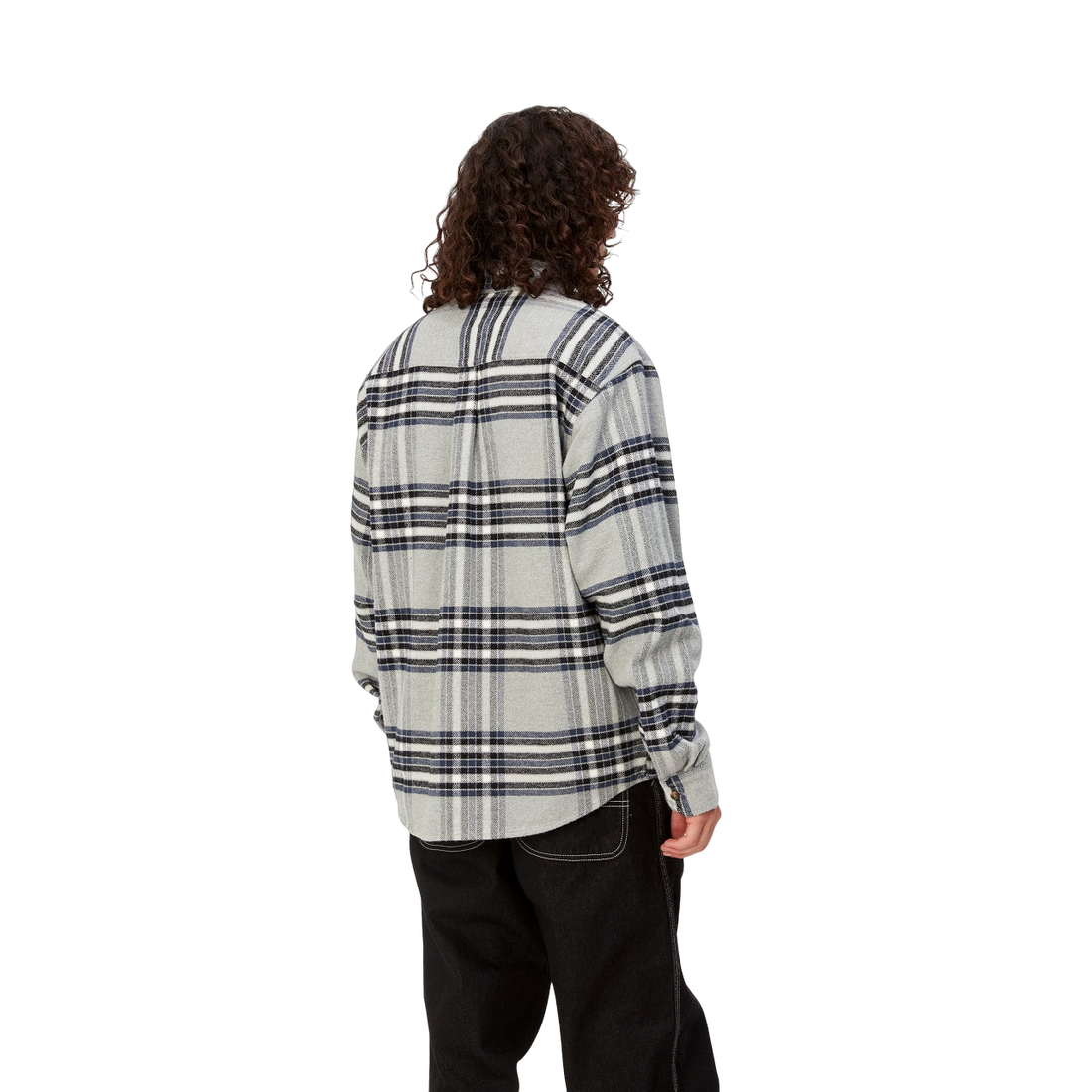Carhartt L/S Hawkins Shirt Grey Heather/Blue