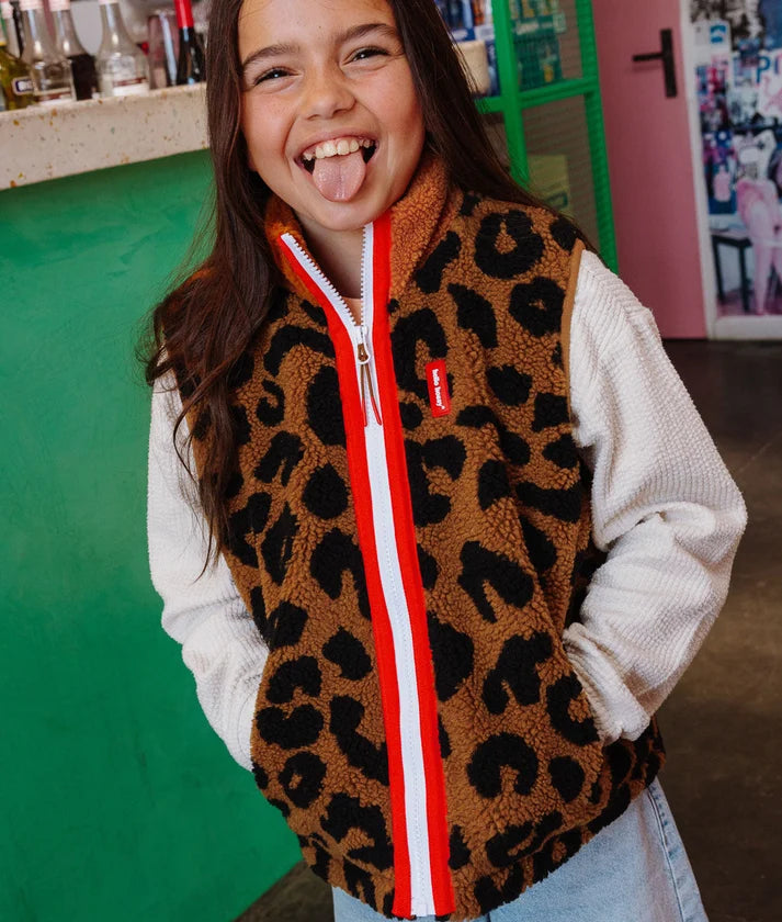 Hello Hossy Polaire sans manches-Leopard
