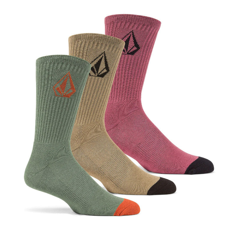 Volcom Full Stone Sock 3Pk Agave