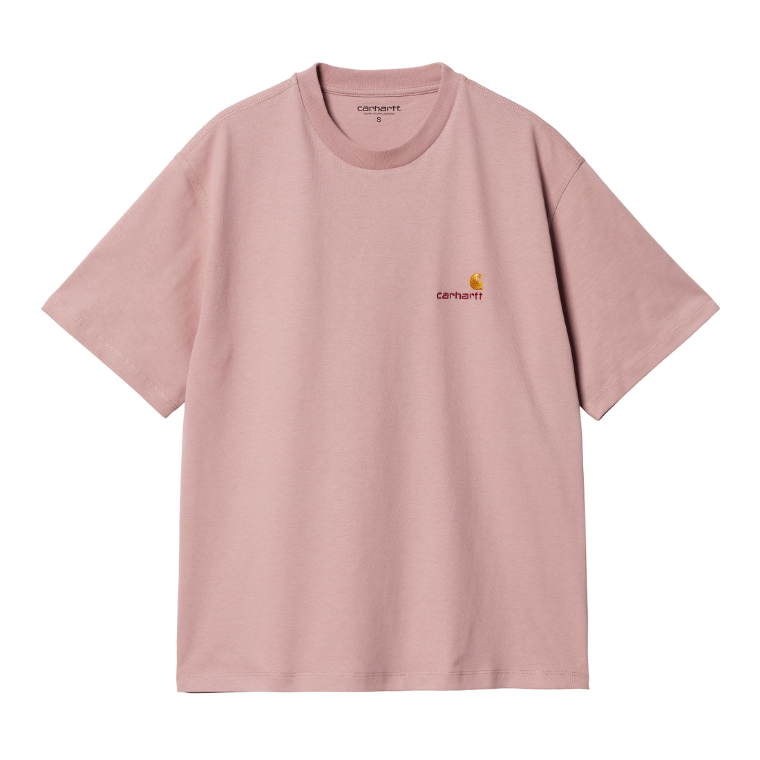 Carhartt W' S/S American Script T-Shirt Glassy Pink