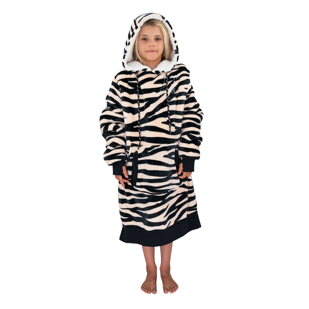 All in Poncho Plaid Junior Zebra Dark Pink